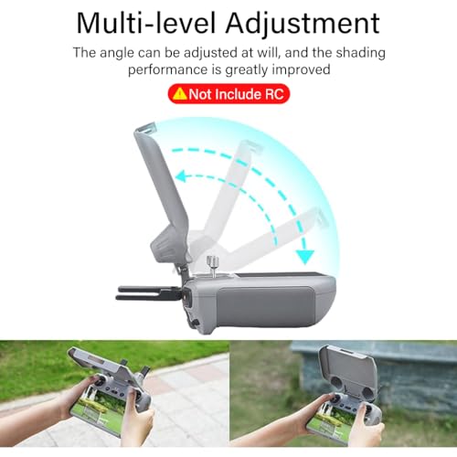 HASTHIP® ZORBES Sun Visor Protection Case for DJI Mini 4 Pro RC, Anti-Glare Sunshade with Control Handle Cover and Anti-Scratch Screen Protector, Quick Snap-On, Not Include Remote Controller
