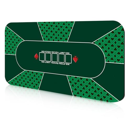 HASTHIP® 1800 * 900 * 2mm Poker Mat, 8 Players Poker Rubber Mat Poker Topper for Tables