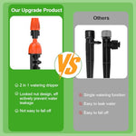 HASTHIP® 2 in 1 Drip Irrigation Emitters and Atomizing Nozzle for 1/4" Drip Irrigation Tubing