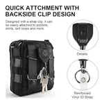 HASTHIP® Heavy Duty Retractable Keychain, Retractable ID Badge Holder Clip, Retractable ID Badge Reel with 31.5 Steel Cord and Key Ring