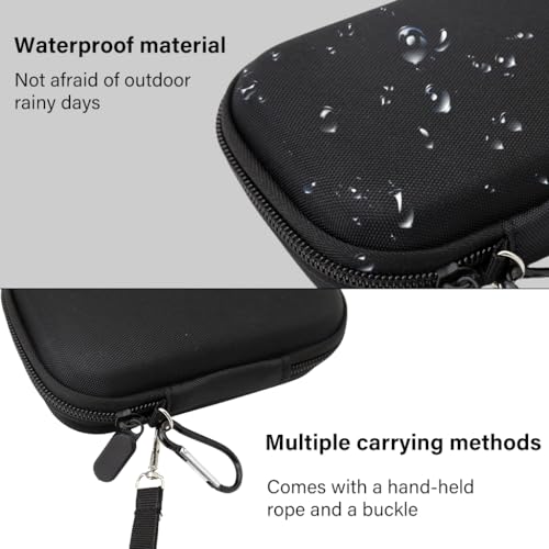 HASTHIP® YourBrand Hard Carrying Case for JBL Go 4/Go 3 Speaker,Waterproof EVA Travel Protective Storage Bag with Hand Strap & Accessory Pocket,Shockproof Anti-Scratch Cover for JBL Go 4/Go 3
