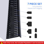 HASTHIP® Dust Plug for PS5,9Pcs Dust Plug Kit for PS5/PS5 Slim Console,PS5 Silicone Plugs Protector Antidust Cover Dustproof Playstation 5 Disk/Digital Console Slim Game Accessories