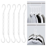 HASTHIP® ZIBUYU 5-Hole Space Saving Folding Clothes Hangers, Portable Travel Hangers for Wardrobe, Clothesline, Drying Rack, Set of 5, Multifunctional Closet Organizer