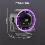 HASTHIP® 6'' Rechargeable Table Fan with Night Light, Stepless Airflow Adjustable Cooling Fan, 360°Manual Flip Desk Fan for Home, Office, Camping, 4000Mah