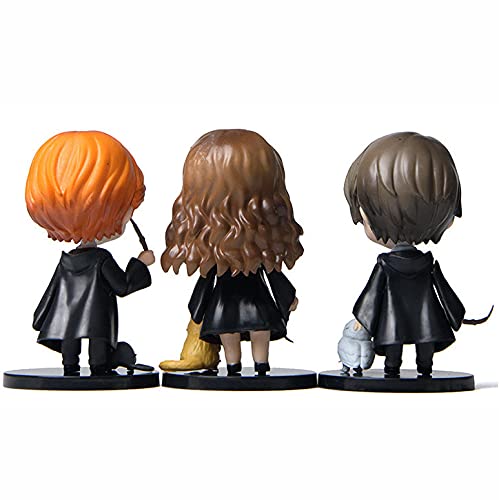 HASTHIP® Harry Potter Character with pet 3 pc /1 Set Action Figures Toys Collectible showpiece Perfect for Gifting,showpiece, Home Decor (Height- 10 cm) (Harry Potter Edition)