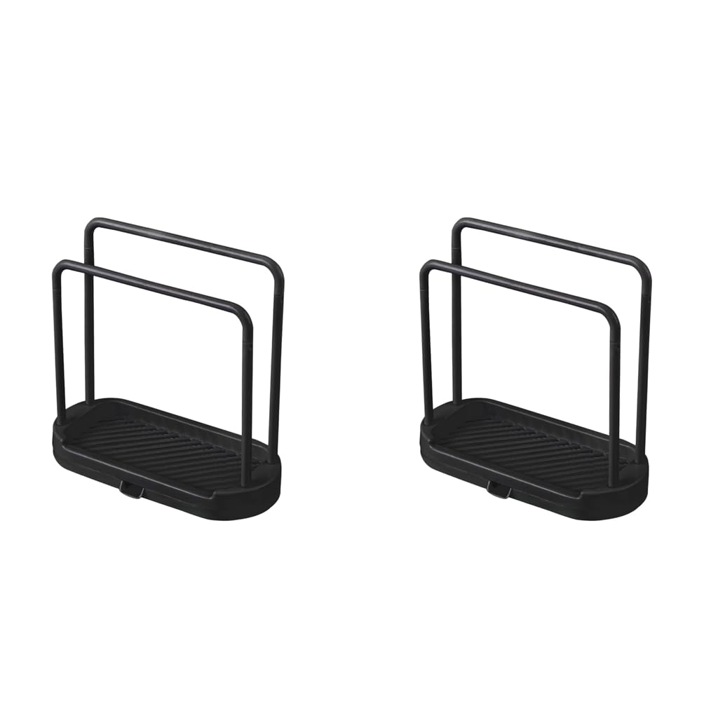 HASTHIP Kitchen Dish Cloth Rack for Countertop Use with Dual Row Drying Design 2PCS