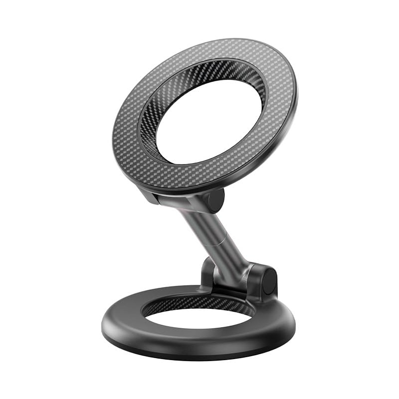 HASTHIP® Soporte Magnético Doble para Teléfono,Kickstand Portátil de Aluminio Compatible con MagSafe para iPhone 17-12,Trípode Plegable con Tornillo 1/4" Vlogs Streaming y Gym Grip