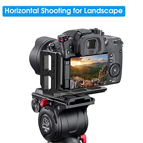 HASTHIP® DSLR L Bracket for Camera, Quick Release Plate 1/4" Vertical Horizontal Switch, Compatible with Nikon Sony Canon Panasonic Fujifilm DJI Ronin Zhiyun Weebill Gimbal Stabilizer Tripod