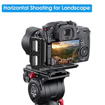 HASTHIP® DSLR L Bracket for Camera, Quick Release Plate 1/4" Vertical Horizontal Switch, Compatible with Nikon Sony Canon Panasonic Fujifilm DJI Ronin Zhiyun Weebill Gimbal Stabilizer Tripod