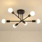 HASTHIP® Lámpara Colgante de 6 Luces para Salón,Luminaria Moderna de Metal,Candelabro Techo Industrial Compatible con Bombilla E27 (Sin Bombilla Eléctrica con Cable)