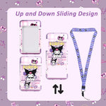 HASTHIP® 146PCS Kawaii Kuromi School Supplies Set Stationeries with Notebook Pencil Pouch Click Pens Card Holder Book Markers 50Pcs Stickers Note Girls Gift