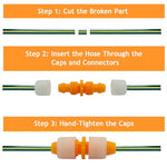 HASTHIP® 1/2 Inch Garden Hose Connector Quick Water Pipe Joint ABS Plastic Universal Release for Gardening Fitting 2PCS