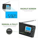 HASTHIP® BrandName Portable Multi-Band Radio FM/AM/SW LCD Display, Battery Operated Transistor Radio with Earphone Jack, Auto Search, Lanyard, Travel Camping Outdoor Personal Music Player
