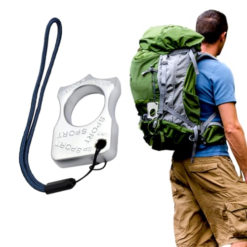 HASTHIP® Keychain with Lanyard Strap, Personalized Silver Zinc Alloy Key Rings, Compact 5.5x3.5CM Holder for Key Organization, Unique Gifts for Men & Loved Ones