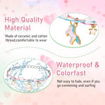 HASTHIP® 6pcs Friendship Bracelet for Girls, Cartoon Enamel Pendent Bracelets for Kids Set, Fashion Best Friend Bracelet, Handmade Braided Color Rope Bracelet Jewelry Gift for Girls Students