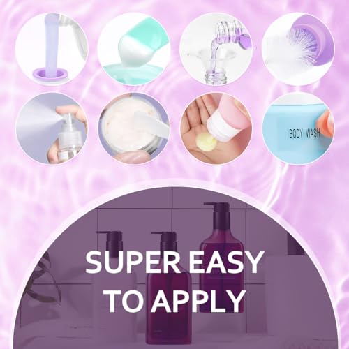 HASTHIP® 16 Pack Travel Bottles Set, TSA Approved Leak Proof 60/90ml Silicone Containers, BPA Free Refillable Travel Size Jars, Spray & Pump Dispenser for Toiletries, Shampoo, Lotion
