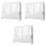 HASTHIP Clothes Rack Cover for Dustproof Wardrobe Protection 150x120cm with PEVA Material | 3 PCS