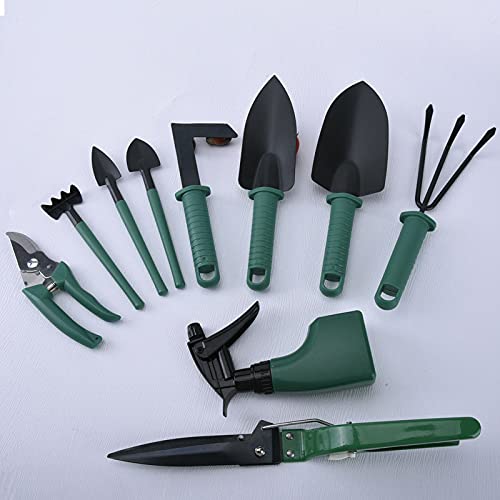 HASTHIP Gardening Tools Set for Home Use with 10Pcs Stainless Steel Hand Tools | Portable Storage Case