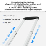 HASTHIP® Folding Utility Trolley Luggage Trolley with Retractable Pull Handle 4-Caster Mobile Aluminum Alloy Trolley Shopping Trolley Multifunctional Dolly Hand Truck