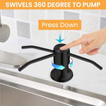 HASTHIP® Kitchen Sink Soap Dispenser,Modern Stainless Steel Pump with 1.2m Silicone Tube,Built-in Liquid Soap and Lotion Dispenser for Countertop Dish Hand