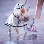 HASTHIP® Dog Raincoat, EVA Hooded Waterproof Dog Rain Coat with Adjustable Buttons, Clear Full Coverage Lightweight Rain Gear for Walking, Hiking, Outdoor (XL, For Dogs Weighs 4.5-6kg)