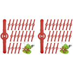 HASTHIP® 40PCS Mower Blades Replacement Plastic Replace for String Trimmer Grass Brush Cutter Serrated Cutting Universal Trimmer