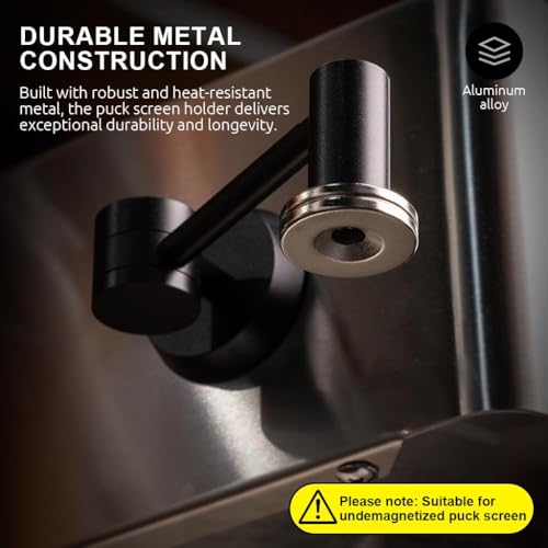 HASTHIP® Magnetic Puck Screen Holder for Espresso Machine, Swivel Mount Metal Retriever Tool, Removable Strong Magnet Organizer for Coffee Accessories, Compatible with Portafilter and Espresso Maker