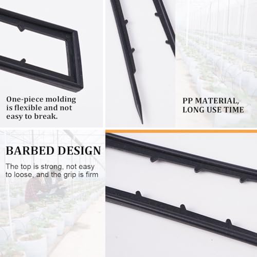 HASTHIP® Plastic Garden Landscape Stakes Staples U-Shaped for Securing Weed Barrier Fabric Ground Tarp 4CMx15CM 200PCS