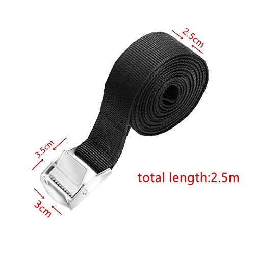 HASTHIP Tie Down Straps for Motorcycle Cargo and Luggage featuring Metal Cam Buckle 2.5m | 6 Pack