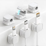 HASTHIP® 6 Piezas Organizador de Cables,Clips Adhesivos Soporte de Cable para Escritorio,Gestión Cables USB TV y Cargadores Cable Management sin Enredos