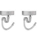 HASTHIP Kitchen Sink Drain Pipe Kit for Home Use with 3.35–4.33 in Flange and U Shaped P Trap