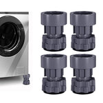 HASTHIP® 4Pcs Adjustable Anti Vibration Pads for Washing Machine, Dryer, Fridge – Noise Cancelling, Anti-Slip Leveling Feet, Shock Absorbing Support Stabilizer with 2.7 Inch Height, Floor Protection