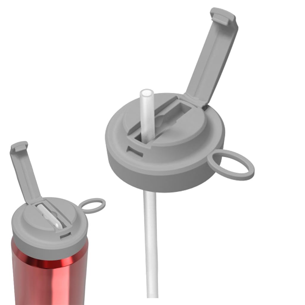 HASTHIP Soda Can Lids with Straw for 330ml to 375ml Cans featuring Leakproof Silicone Cover
