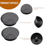 HASTHIP® Serplex 6 Pack 2 Inch Round Desk Grommets, Flip-Top Cable Organizer, Multi-Purpose Decorative Grommet Cover for Office Desk Wire Management, Power Cord Hole Covers