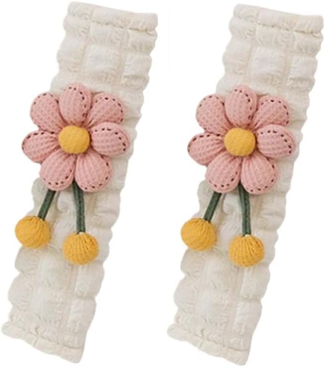 HASTHIP® Fundas Florales de Cinturón de Seguridad,2 Piezas y 4 Piezas Protectores Correa,Almohadillas Acolchadas para Mujeres y Adultos Cojín para Asiento Coche