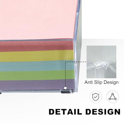 HASTHIP® 500 Sheets Sticky Notes Pad, 2.95" Square, 4 Pastel Colors, Removable Self-Adhesive Memo Pads for Office and School Use