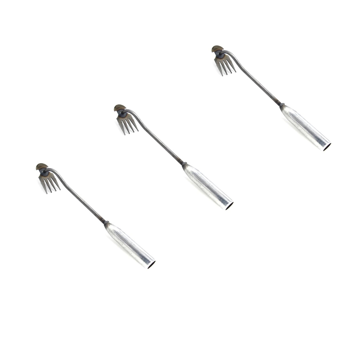 HASTHIP Weeder Hand Tool for Lawn and Garden with 4 Claws Steel Design 35 cm | Manual Weed Puller 3 pcs