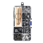 HASTHIP® Kit de Reparación de Gafas con 35 Pares Almohadillas Nariz Silicona,Destornillador 3 en 1,Tornillos Pinzas Ganchos Antideslizantes Paño y Caja Organizadora (5 Formas)