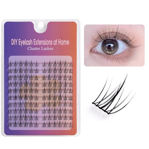 HASTHIP® Pestañas Postizas Wispy Clusters Naturales, Extensiones de Pestañas Segmentadas con Aspecto Ligero y Volumen Suave para Maquillaje Diario o Profesional