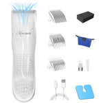 HASTHIP® Baby Hair Trimmer Safe Low Noise Baby Hair Trimmer for 0 to 3 Year Baby Baby Trimmer with Built-in Vacuum, Auto Hair Suction, Whole Machine Waterproof, USB Charging with Accessories Kit