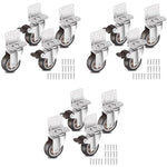 HASTHIP® 4 Pcs Swivel Caster Wheels Set Locking Casters Swivel Caster Wheels 2-Inch Small Rubber Caster Wheels Heavy Duty 600lbs Moving Wheel Casters for Furniture, Baby Bed, Kitchen, Cabinet 12 PCS