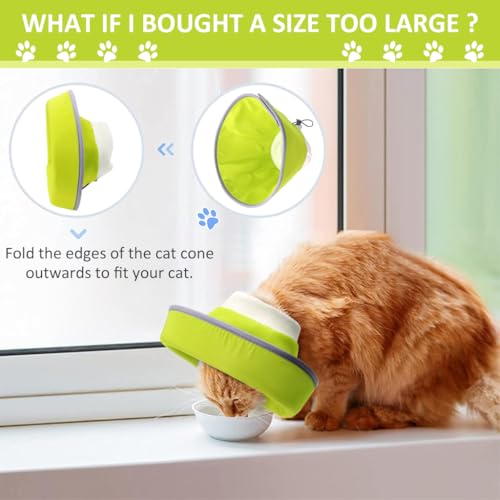 HASTHIP® Cat Cone Collar Adjustable Drawstring Collar Polyester Cat Cones