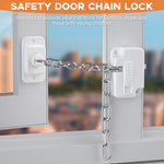 HASTHIP® Cerradura de cadena para puerta de seguridad, sin taladro, a prueba niños
