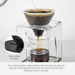 HASTHIP® Pour Over Coffee Dripper,V60 Style Cone Coffee Maker,Heat Resistant Plastic Reusable Filter 1-4 Cups Universal Measurement Compatible with Server Manual Drip Brewer for Home Office Café