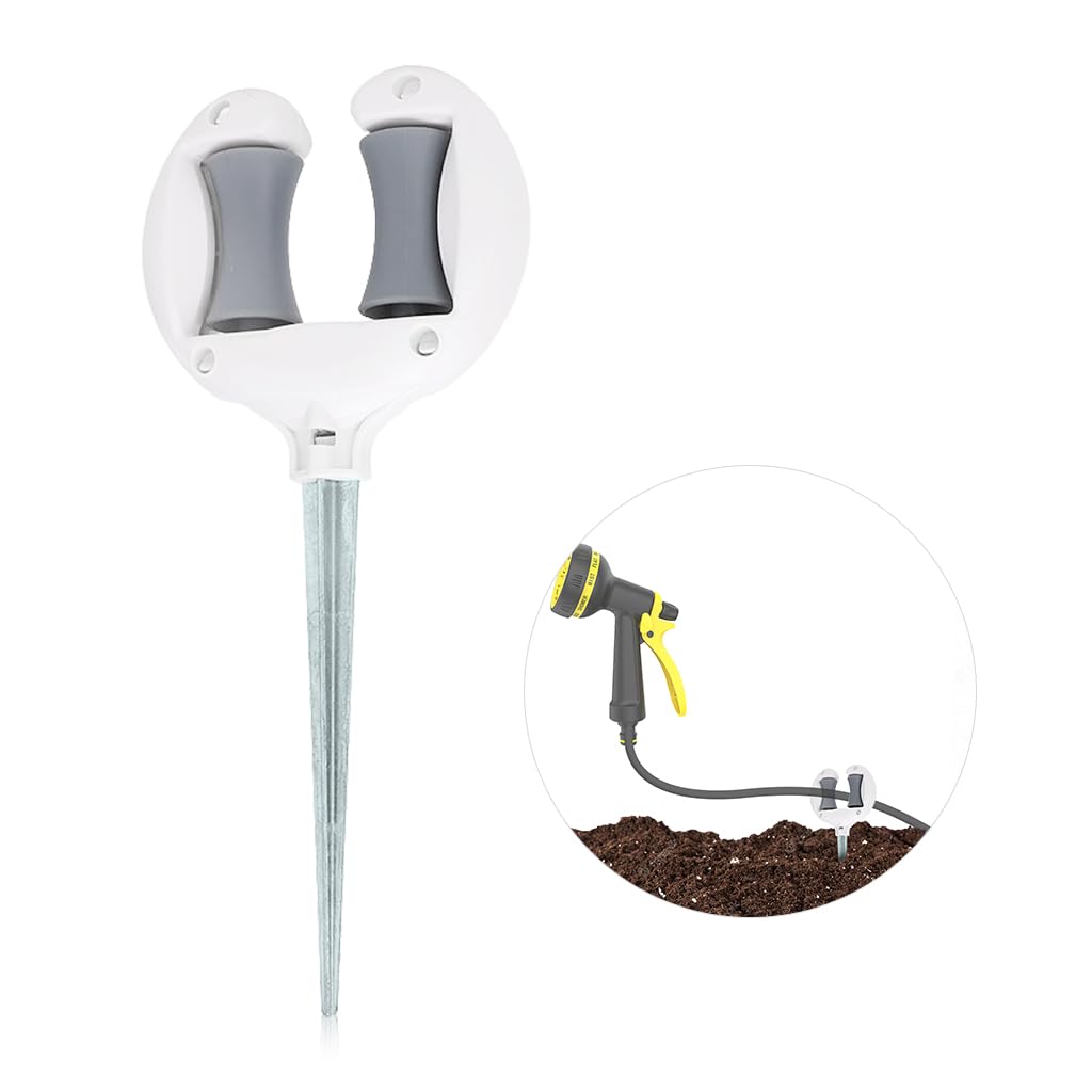 HASTHIP® Garden Hose Stake Guide Rotating Stake Guides Insert-in Watering Hose Support Guide for Lawn Watering Pipe Stand Support Reuseable Garden Hose Stake Guide