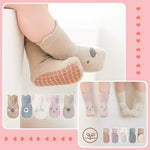 HASTHIP® 5 Pairs Baby Socks Set 1-3 Years, Antislip Socks for New Born Baby, Non Slip Grip Ankle Socks with Non Skid Soles Infants Socks for Toddler Baby Girls Boys 12-36 Months Baby Shower Gifts