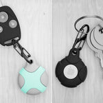 HASTHIP® 2 Pack Silicone Case for Apple AirTag with Keychain Ring, Waterproof Anti-Scratch Shockproof Full Protection Tracker Cover Compatible with AirTagsfor Pets, Keys, Luggage, Backpacks