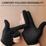 HASTHIP® 5Pcs Snooker Gloves for Men & Women, Breathable Spandex 3 Finger Billiard Gloves for Left Hand/Right Hand, Universal Size, Durable & Comfortable for Precision Cue Grip, Ideal for Matches