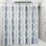 HASTHIP® Minimalist Grey Waterproof Shower Curtain for Bathroom, 71"x71", Durable Fabric with Weighted Hem, Includes Hooks, Mould Proof, Quick-Drying, Stylish Modern Bathtub/Shower Stall Curtain