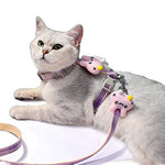 HASTHIP® Cat Harness with Leash, Outdoor Cat Leash with Harness with Quick Release Buckle Adjustable for Small Medium Cats, Lightweight Soft Walking Travel Petsafe Harness(Size: S)
